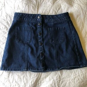 Brandy Melville button front denim skirt